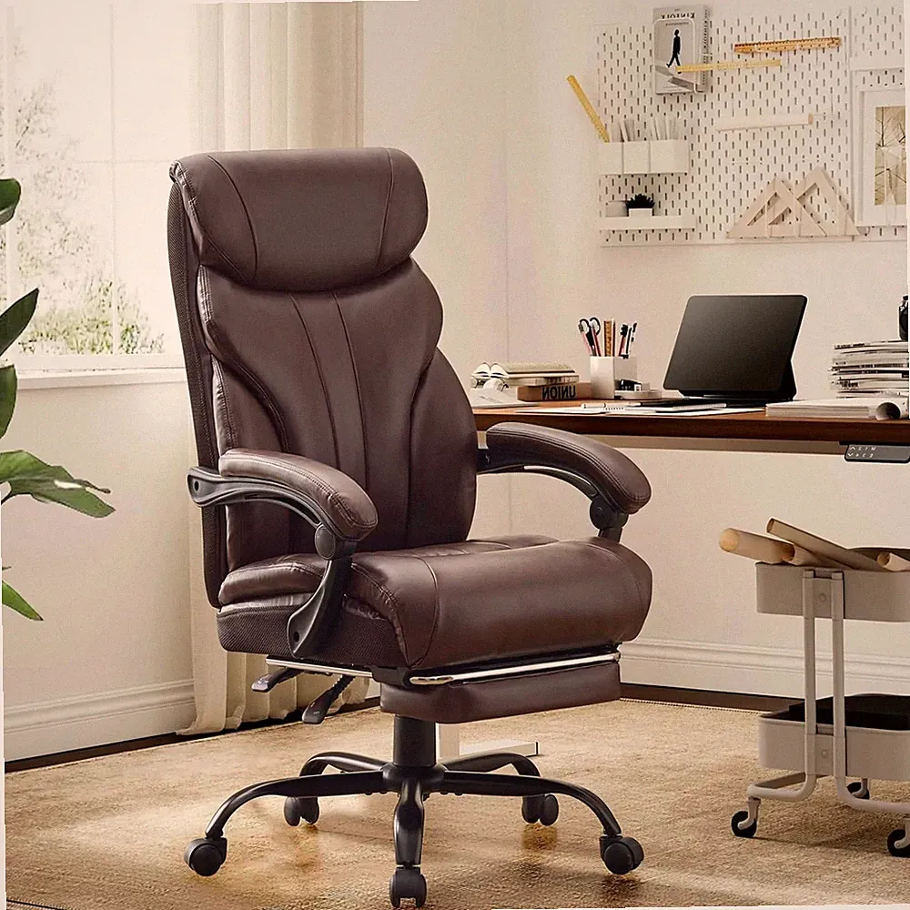 Ergonomic Big & Tall Office Chair with Footrest, 500Lbs Capacity, Recline