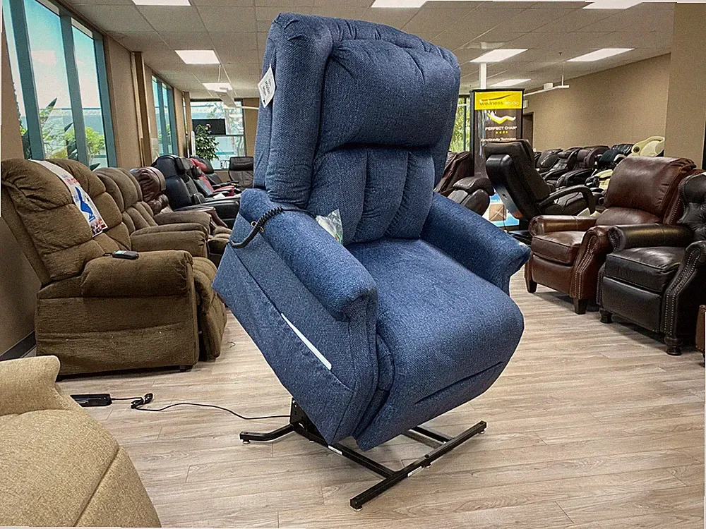 Mega Motion Superior Large Heavy Duty Lift Chair Recliner 7001 Ocean Blue Fabric