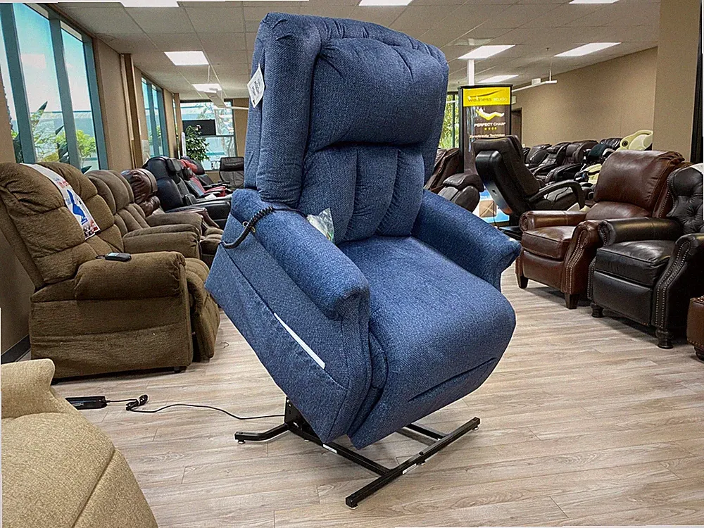 NM-7001 Windermere Motion Large Heavy Duty 500lb Power Lift Chair Recliner Blue