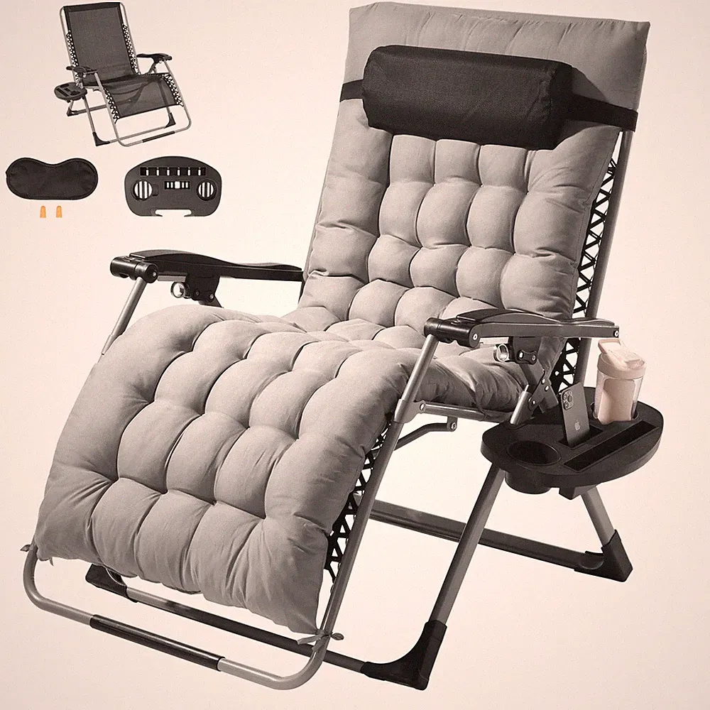 SucceBuy Zero Gravity Chair 500lbs Folding Recliner Lounge w/ Cushion Cup Holder